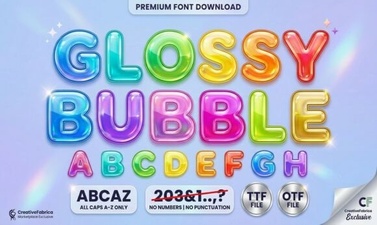 Glossy Bubble Font Design Ideas and Uses
